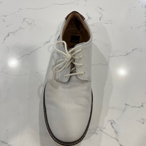 J&M Mens Sheepskin Leather Lace-Up Oxford Shoes White Size 12M main image 8